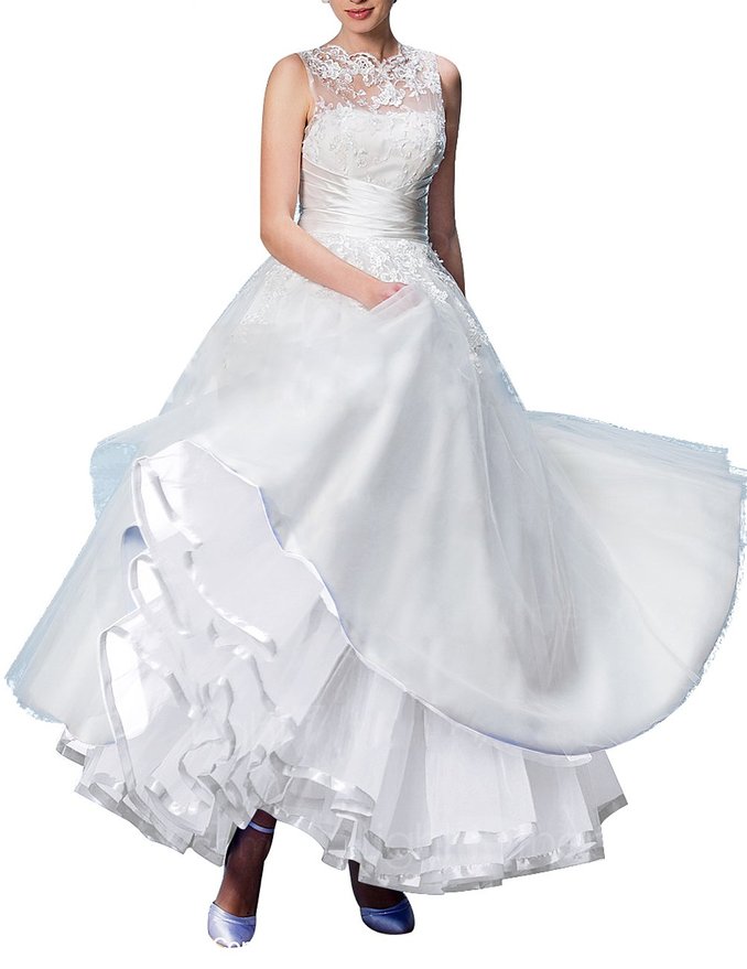 Dresstells® Retro Ankle Length Petticoat Crinoline Underskirt for Long Dress
