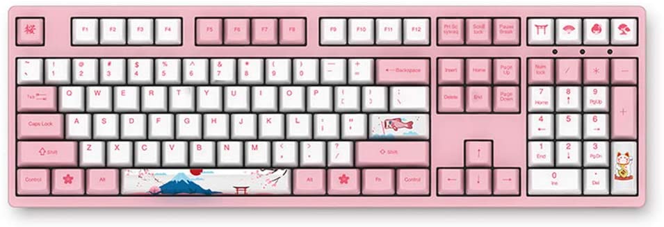 EPOMAKER AKKO 3108 World Tour Tokyo 108 Keys Wired Full Size Mechanical Keyboard with Dye Sublimation PBT Keycaps, NKRO for Gamers/Mac/Win (AKKO 2nd Gen Orange Switch, 108 Keys)