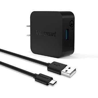 Qualcomm Certified Tronsmart Quick Charge 20 18W USB Turbo Wall Charger Fast Charger for Samsung Galaxy S6 S6 Edge Edge Plus Sony Xperia Z4 Z3 and more Included an 6ft 20AWG Micro USB Cable