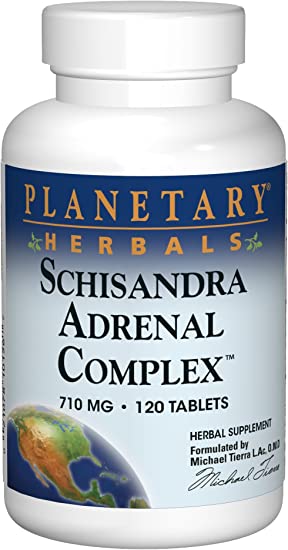 Planetary Herbals Schisandra Adrenal Complex 710mg With Yam Rhizome, Poria Sclerotium & More - 120 Tablets