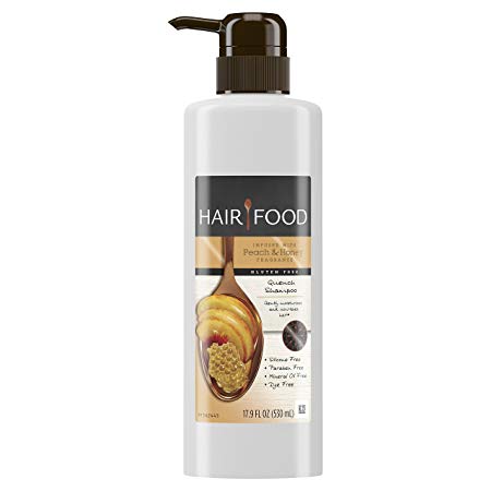 Hair Food Gluten Free Quench Shampoo Infused with Peach & Honey Fragrance, 17.9 fl oz