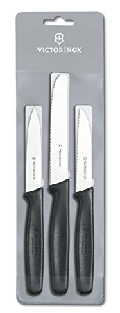 Victorinox 5.1113.3 Paring Knife Set, Black