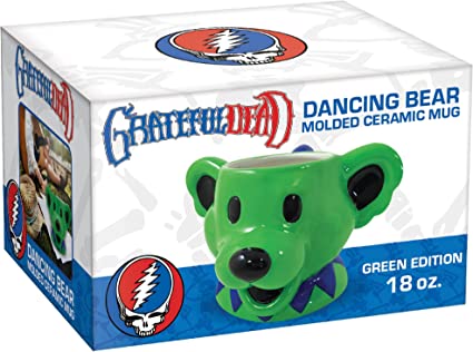 ICUP Grateful Dead Dancing Bear 16oz Ceramic Green Mug | Novelty Coffee Mugs | Deadhead Gifts | Licensed Rock Merchandise…