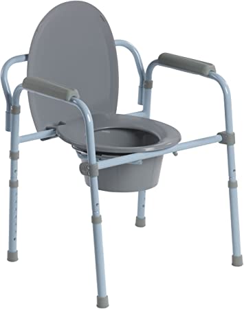 Drive Medical Steel Folding Frame Commode