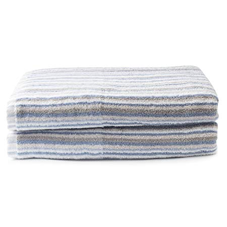 Silentnight Bath Towels, Striped, Set of 2