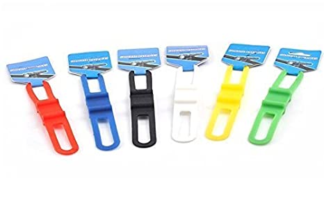 WZYuan Bike Bicycle Cycling Silicone Band Flashlight Phone Elastic Strap Flash Light Tie Ribbon Mount Holder (Pack of 6)