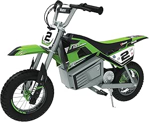 Razor Electric Motorbike-SX350 McGrath Dirt Bike pour les enfants de 13 ans et plus avec une vitesse maximale de 14 mph et une autonomie de 30 minutes, 250W avec une batterie 24V 7Ah et des pneus 12 »