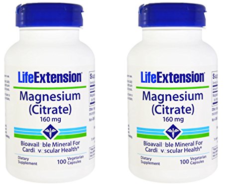 Life Extension - Magnesium (Citrate) - 160 Mg - 100 Vcaps (Pack of 2)