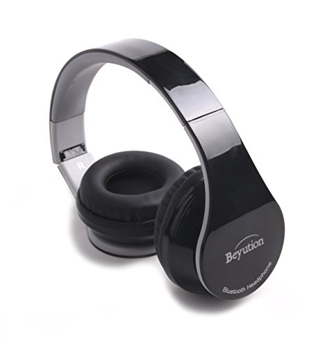 New Beyution BT513 Over-ear HiFi Bluetooth 4.0 Headphones for Apple IPHONE 5S 5C 5 4S IPAD mini and all series IPOD Ipouch and Mac Laptop PC Tablet--Best Audio performance--Black color