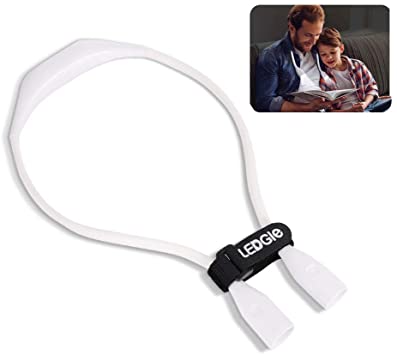 Rechargeable LED Book Light, LEDGLE Neck Hug Reading Light for Kids Hand-Free Flexible Reading Lamp, 3 Brightness Levels, Sensitive Touch Switch,1000mAh