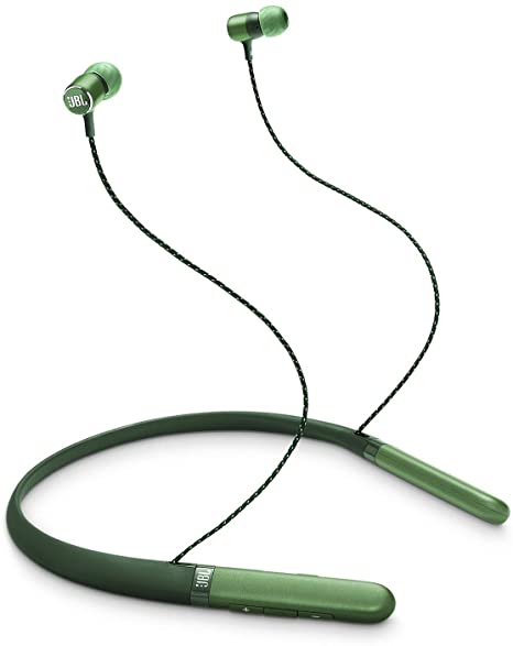 JBL LIVE200BT in-Ear Wireless Neckband Headphones with 10 Hours Playtime, Multi Point Connectivity & Premium Aluminum Housing (Green)