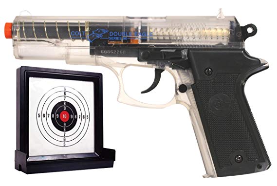Soft Air Colt Double Eagle Spring Powered Airsoft Pistol with Target (Clear)