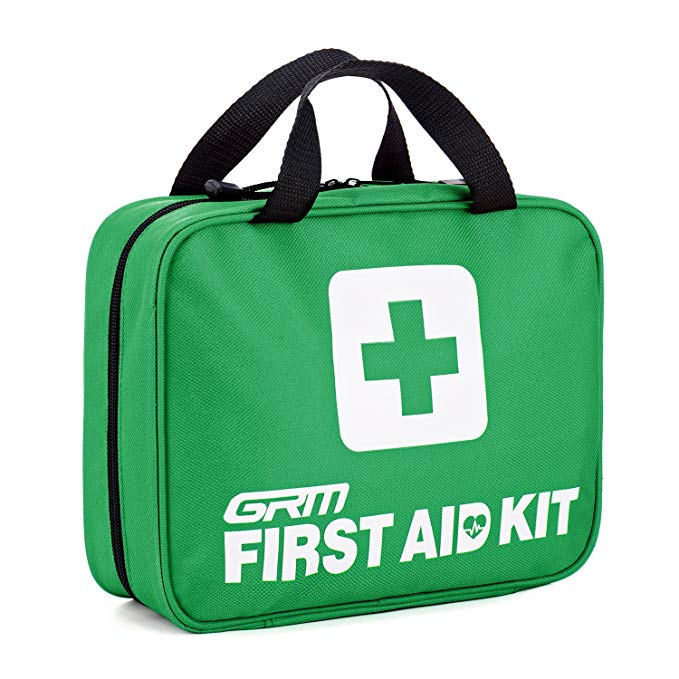 GRM FDA-Approved First Aid Kit, 118 PCS  34 Bonus Items,for Home Workplace School Travel Car Emergency