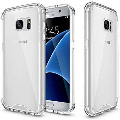 Galaxy S7 Case,AOFU [Ultra Slim]Crystal Clear Case PC Back TPU Bumper [Drop Portection Shock Absorption Technology] Protective Cover Case for Samsung Galaxy S7-Clear