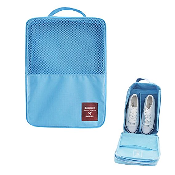 Portable Waterproof Travel Shoe Tote Bag/case/organizer,hold 3 Pairs of Shoes