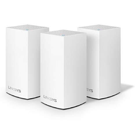 Linksys Velop Dual-Band AC1300 Whole Home WiFi Intelligent Mesh System (WHW0103-CA), 3-Pack