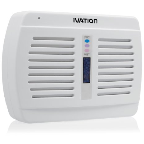 Ivation Renewable/Rechargeable Wireless Mini Dehumidifier - Suited for Closets, Boats, RVs, Lockers & Gun Safes - Uses Non-Toxic Silica Gel Crystals