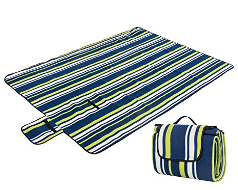 ZOMAKE Camping Blankets Large Outdoor Beach Picnic Blanket Soft Fleece Surface Mat Waterproof and Sandproof Backing 60x80 inches Perfect for Travelling and Camping