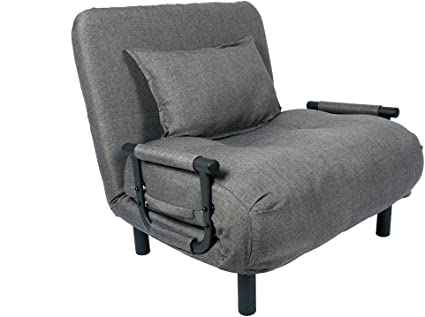 Pragma Bed Single Sleeper Convertible Chair, Gray