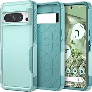 Defender for Google Pixel 8 Pro Case, Heavy Duty Hard Back & Soft Edge TPU Slim Anti-Drop Armor Rugged Premium Shockproof Protector Phone Case Cover for Google Pixel 8 Pro (Mint)