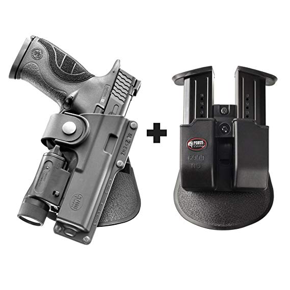Fobus EM19 LS Paddle Tactical Holster Ruger American Pistol 9mm   6909 ND Double Magazine Pouch