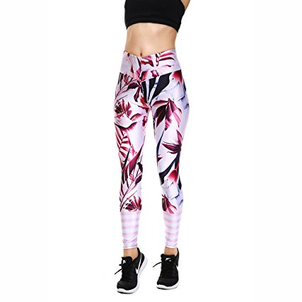 Lesubuy V Wide Waistband Full Length High Waisted Compression Gym Athletic Exercise Leggings Workout For Women XS-XL