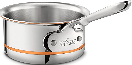 All-Clad 6200.5 SS Copper Core 5-Ply Bonded Dishwasher Safe Butter Warmer / Cookware, 0.5-Quart, Silver