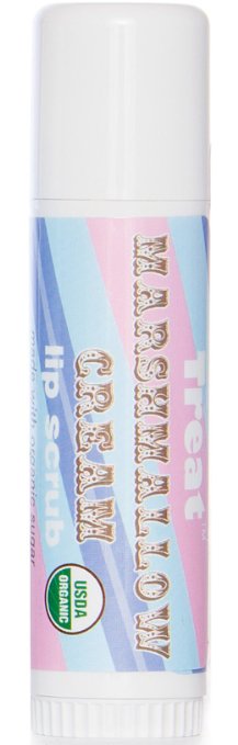 TREAT© Jumbo Lip Scrub - Marshmallow Cream, Organic & Cruelty Free (.50 OZ)