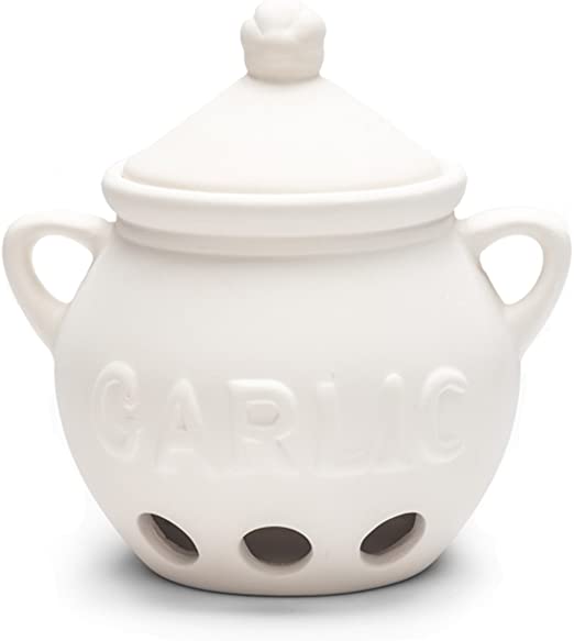 Fox Run 3971 Garlic Keeper, Ceramic, White