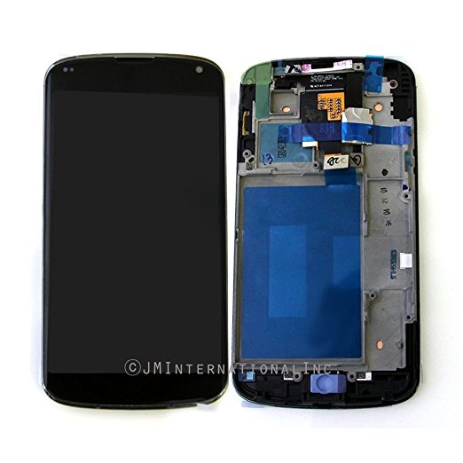 For Lg Google Nexus 4 E960 LCD Touch Digitizer Screen Assembly with Housing Frame Replacement Part