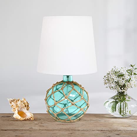 Elegant Designs LT1050-AQU Nautical Table Lamp, Aqua