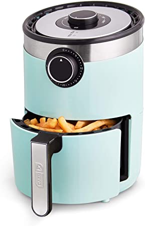 Dash DCAF250GBAQ02 AirCrisp Pro Electric Air Fryer   Oven Cooker with Temperature Control, Non Stick Fry Basket, Recipe Guide   Auto Shut Off Feature, 2QT, Aqua