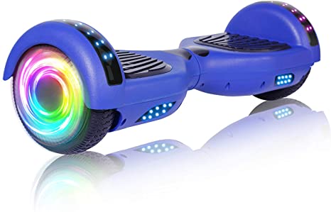 SISIGAD Hoverboard, with Bluetooth and Colorful Lights Self Balancing Scooter Smart Hoverboard for Kids Ages 6-12