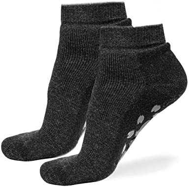 2 PAIRS Alpaca Wool Socks for Men & Women - Extra Thick Warm Ankle Socks Crew Winter Outdoor Hunting Boot Sock