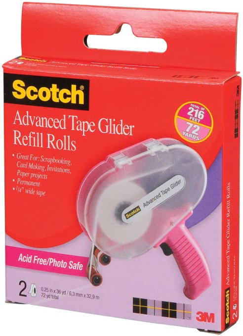 Scotch 085-RAF 1/4-Inch by 36-Yard Acid Free ATG Advanced Tape Glider Refill Rolls, 2 Rolls per Box