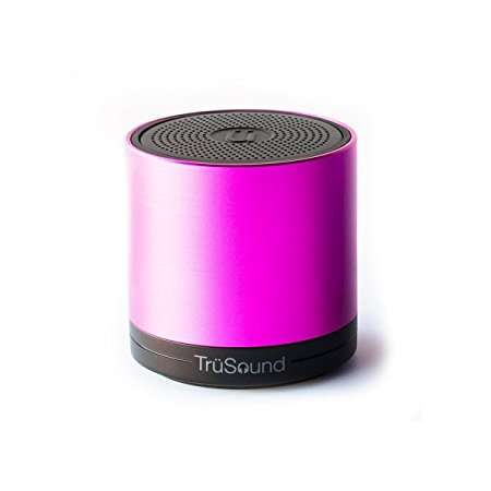 Trusound Wireless Bluetooth Speaker, CSR 3.0 Bluetooth Speaker Phone 360, Pink