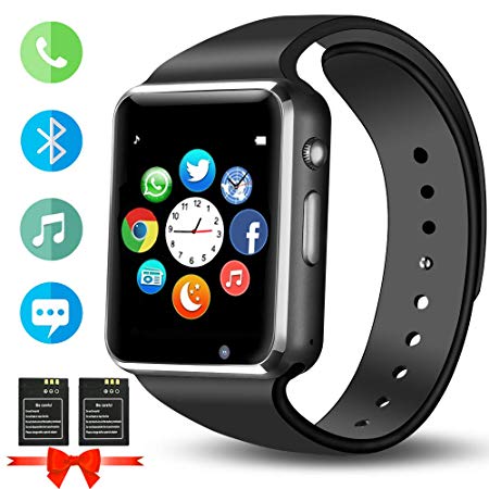 Smart Watch, ANCwear Bluetooth Sports Watches with Pedometer Activity Fitness Trackers with Camera Music Sleep Monitor for Women Men Kids Compatible iPhone Android Phones