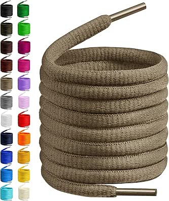 BIRCH's Oval Shoelaces 27 Colors Half Round 1/4" Shoe Laces 4 Different Lengths