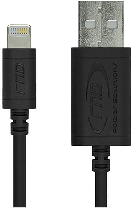 RND Apple Certified Lightning USB 6ft Cable for iPhone (11, 11 Pro, 11 Pro Max, XS, XS Max, XR, X, 8, 8 Plus, 7, 7 Plus, 6, 6 Plus, 6S, 6S Plus) iPad (Pro, Air, Mini) and iPod (6 Feet/1.8M/Black)
