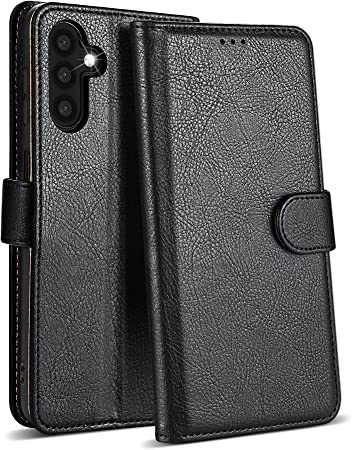 Case Collection for Samsung Galaxy A54 5G Phone Case - Premium Leather Folio Flip Cover | RFID-Technology | Kickstand | Money and Card Holder Wallet | Compatible with Samsung A54 Case Black