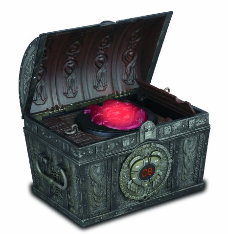 Disney Pirates Of The Caribbean Treasure Chest Boombox For Kids Top Loading CD Player & Glowing Pirate Heart with Auxiliary Input for iPod/iPhone & MP3 players