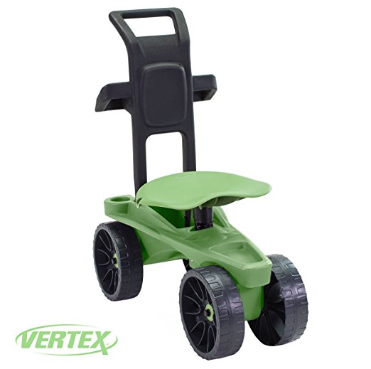 Easy Up Deluxe XTV Rolling Seat and Scoot Gardening Scooter - Adjustable Swivel Seat, Heavy Duty Wheels, and Ergonomic Design To Assist Standing, Sitting, and Bending Over Made in the USA