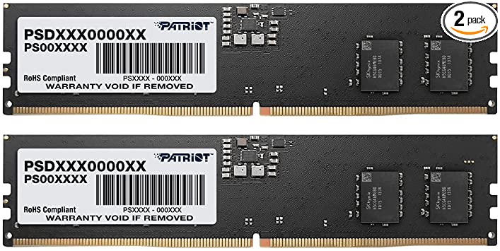 Patriot Signature Line Series DDR5 16GB (2 x 8GB) 4800MHz UDIMM Kit - PSD516G4800K