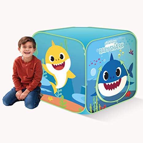 Playhut Pinkfong Baby Shark Classic Cube Pop-Up Play Tent Preschool Gift for Kids