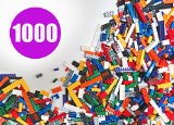Building Bricks - Regular Colors - 1000 Pieces - Compatible with Legos