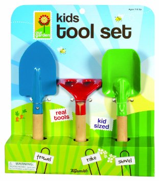 Toysmith Kids 3-Piece Garden Tool Set
