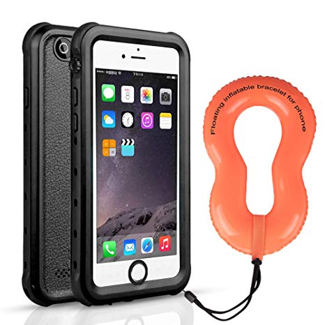 vcloo Waterproof Case for iPhone 6/6S Fully Sealed Snowproof Shockproof Dustproof Dirtproof Underwater Cover Rugged Heavy Duty Clear IP68 Certified