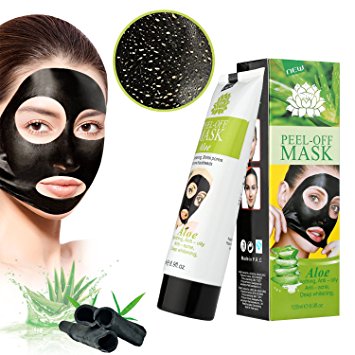 MEINAIER Blackhead Remover Mask Charcoal 4.2Oz,Blackhead Peel Off Mask,Purifying Peel-off Mask Black Mud Pore Removal Strip Mask For Face Nose Acne Treatment