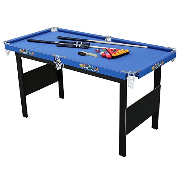 Funmall 4ft Tabletop Snooker Table with Legs and Accessory