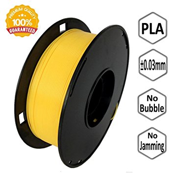 NovaMaker 3D Printer filament - Yellow 1.75mm PLA Filament, PLA 1kg(2.2lbs), Dimensional Accuracy  /- 0.03mm